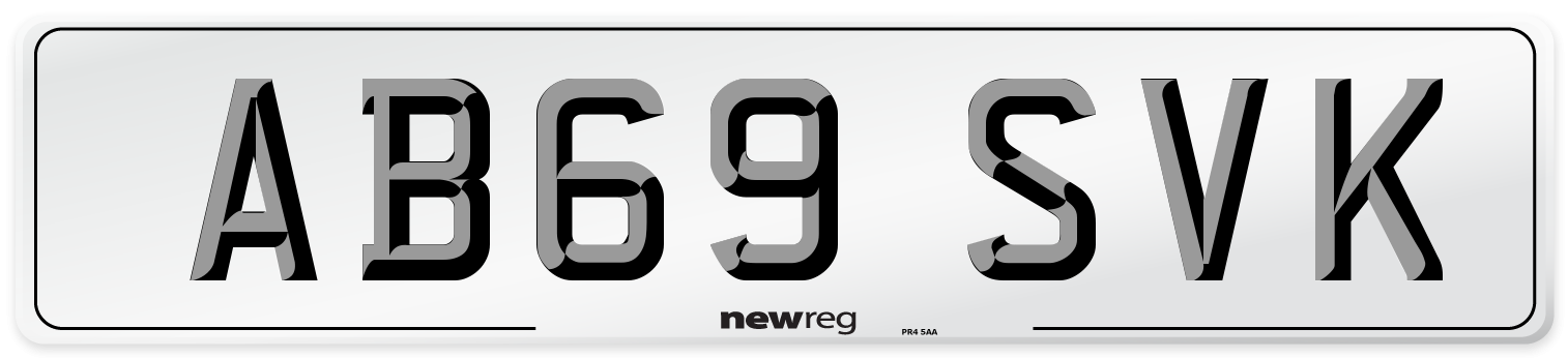 AB69 SVK Number Plate from New Reg